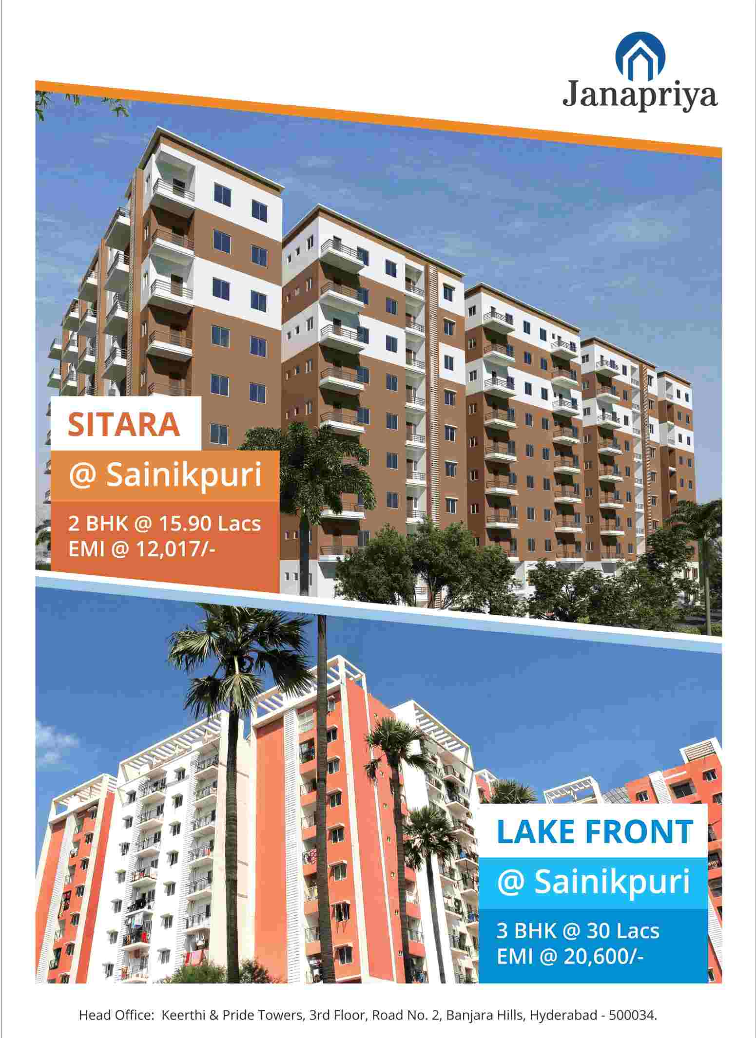 Invest at Janapriya properties in Hyderabad